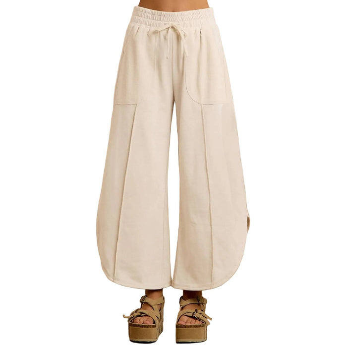 Women's French Terry Tulip Hem Pant