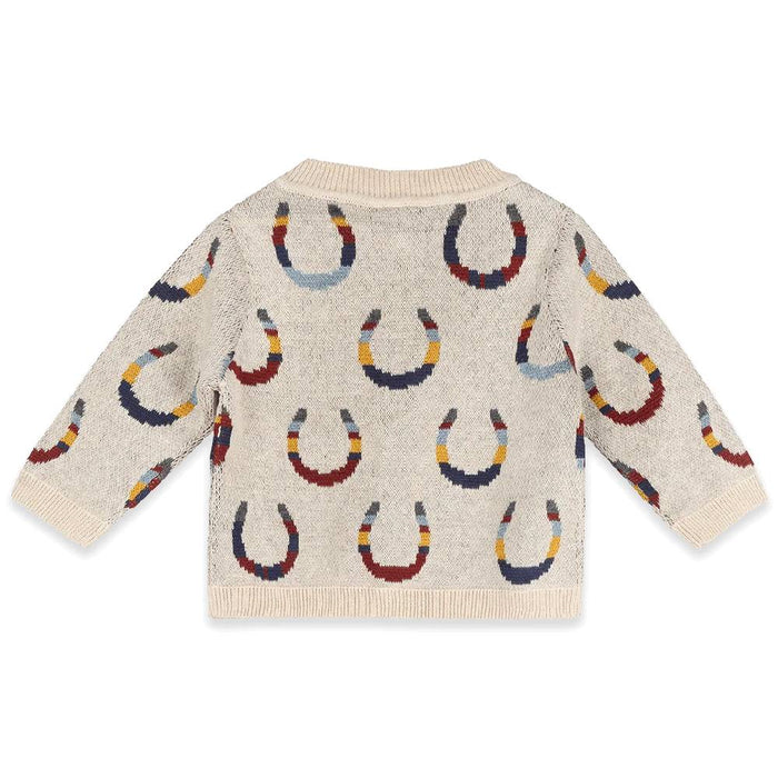 Baby Girl's Horseshoe Jacquard Knit Cardigan