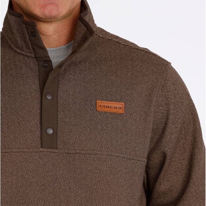 Cinch Men's Herringbone 1/4 Snap Pullover