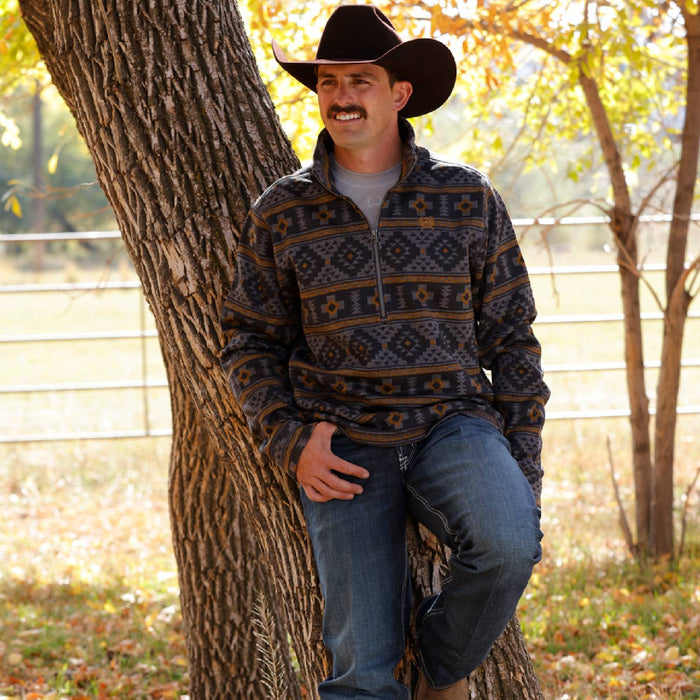 Cinch Men's Aztec Print 1/2 Zip Pullover