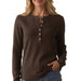 The Normal Brand Women's Puremeso Henley Tee WOMEN - Clothing - Tops - Long Sleeved The Normal Brand