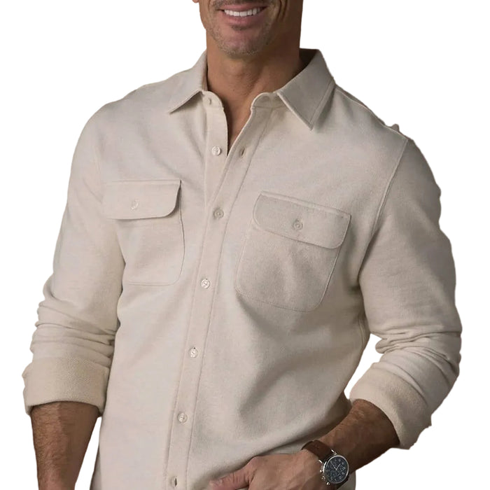 The Normal People Men's  LS Textured Knit Shirt