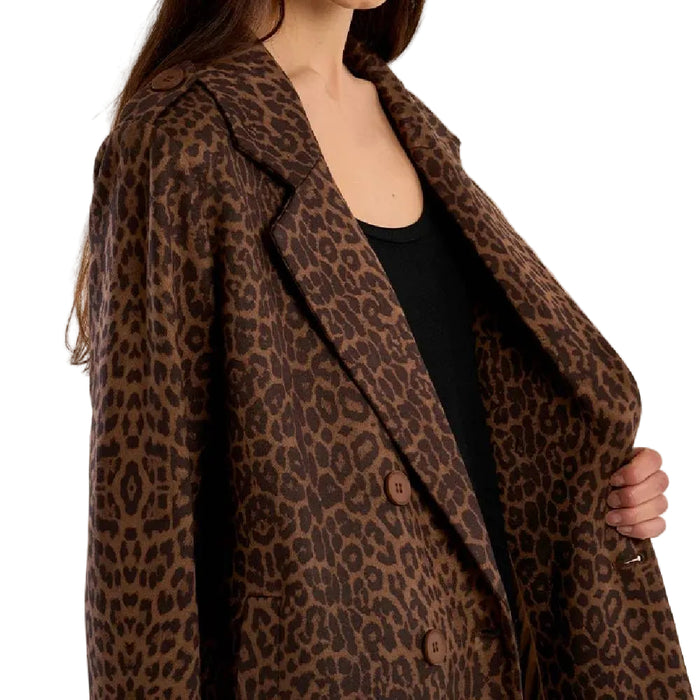Gabrielle Women's Georgia Leopard Long Coat