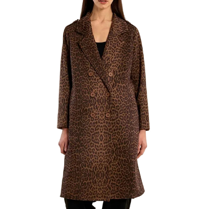 Gabrielle Women's Georgia Leopard Long Coat