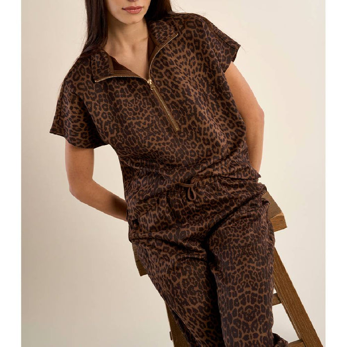Gabrielle Women's Leopard Sweat Top