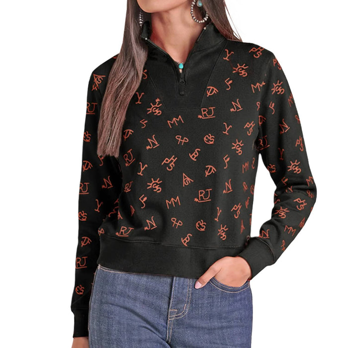 Panhandle Slim Women's 1/4 Zip Ranch Brand Pullover