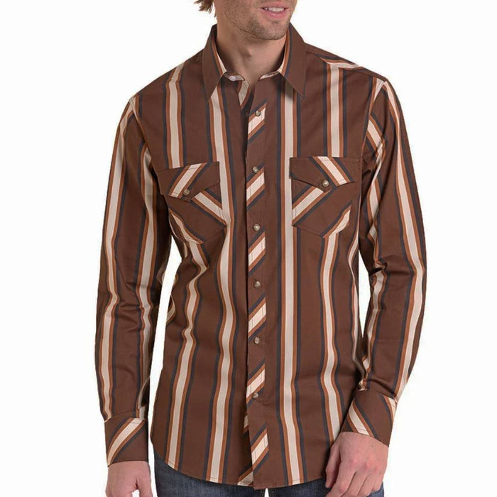 Rock & Roll Denim Men's Reflex Western Stripe Snap Shirt