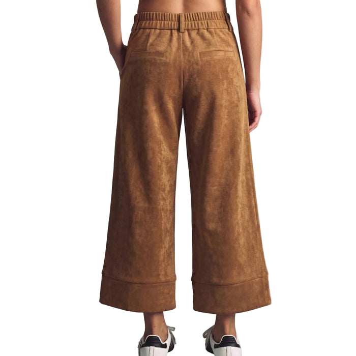 Women's Suede Wide Leg Pant WOMEN - Clothing - Pants & Leggings Miou Muse