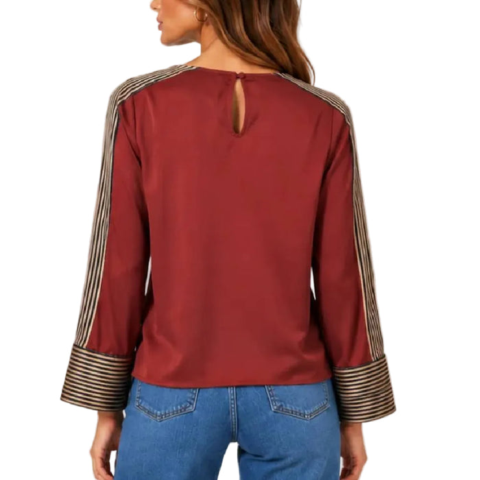 Women's Satin Stripe Top