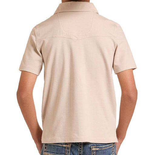 Rock & Roll Denim Boy's Solid Melange Polo KIDS - Boys - Clothing - Shirts - Short Sleeve Shirts Panhandle