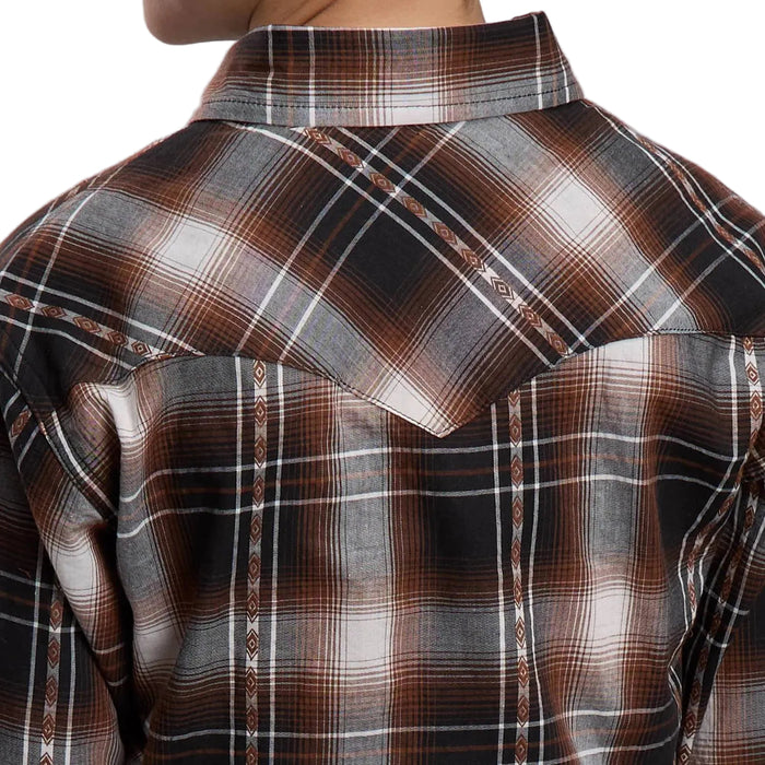 Roper Boy's Triple Diamond Plaid Snap Shirt