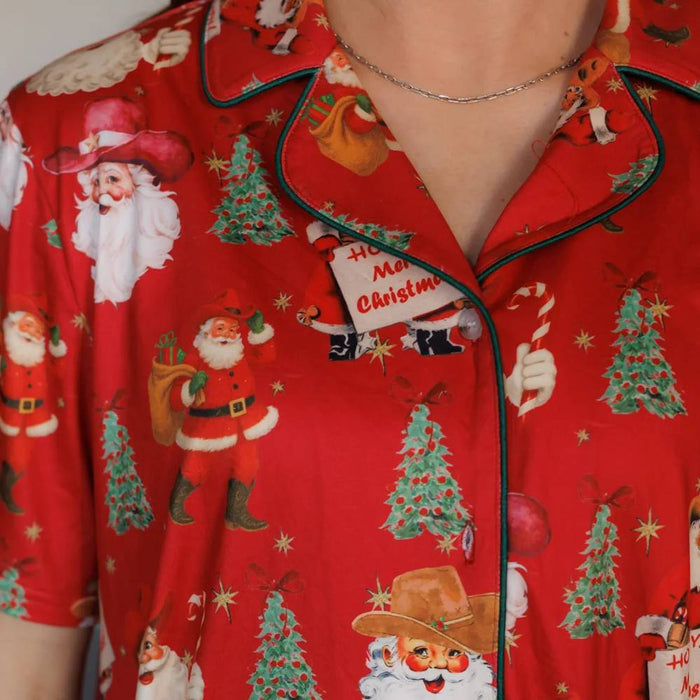 Howdy Hanny Women's Cowboy Clause Pajama Set