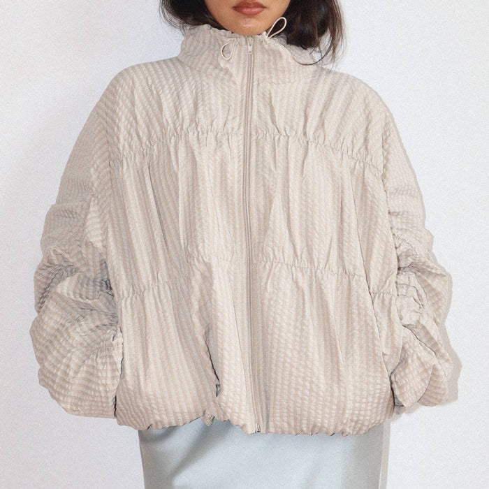 Gathered Detail Puffer Jacket