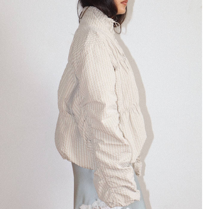 Gathered Detail Puffer Jacket