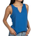 Flag & Anthem Women's Anna Notch Front Medium Blue Tank WOMEN - Clothing - Tops - Sleeveless Flag And Anthem