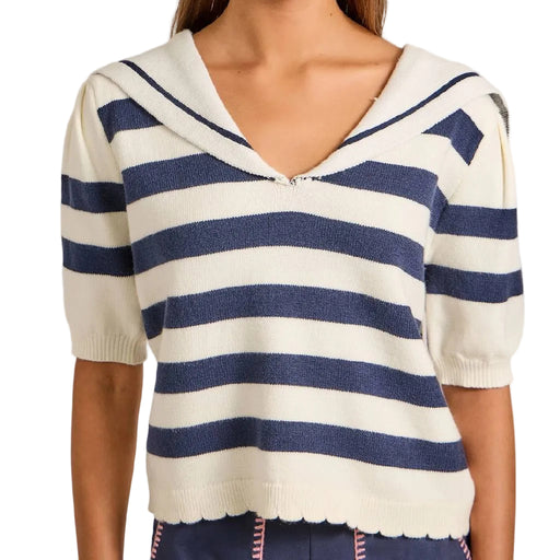 Striped Sailor Knit Top WOMEN - Clothing - Tops - Short Sleeved Main Strip