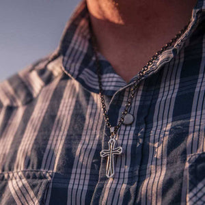 Montana Silversmiths Deep Devotion Cross Necklace MEN - Accessories - Jewelry & Cuff Links Montana Silversmiths   