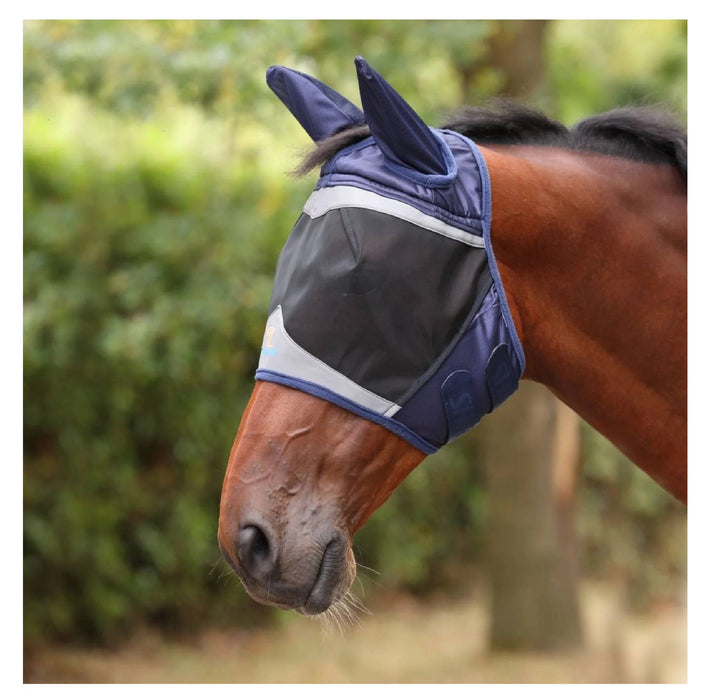 Shires FlyGuard Pro Fine Mesh Fly Mask w/Ears & Open Forelock Equine - Fly & Insect Control Shires