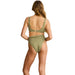 Vista Stripe Olive Crop Swim Top WOMEN - Clothing - Surf & Swimwear - Swimsuits Rhythm