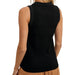 Ribbed Knit Black Crew Neck Tank WOMEN - Clothing - Tops - Sleeveless Wishlist