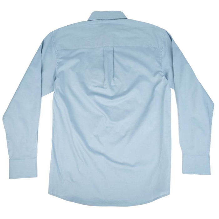 Wrangler Men's George Straight Solid Blue Button Down Shirt