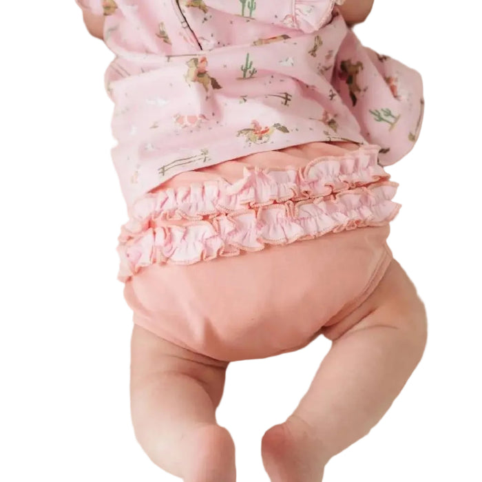 Arlo & Luna Baby Girl's Little Wranglers Dusty Rose Ruffle Set