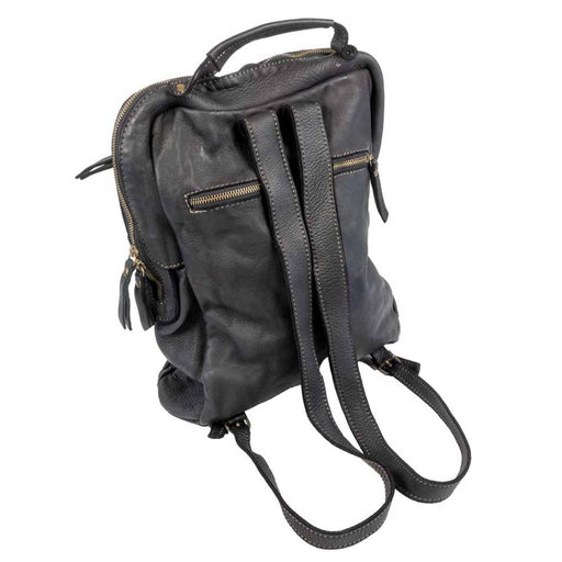 Distressed Leather Backpack WOMEN - Accessories - Handbags - Backpacks Milio Milano   