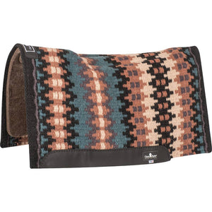 Classic Equine Contour Wool Top Alpaca Pad - 34" x 38" Tack - Saddle Pads Classic Equine Black/Slate