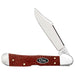Case Copperlock - Dark Red Burlap Micarta Knives W.R. Case