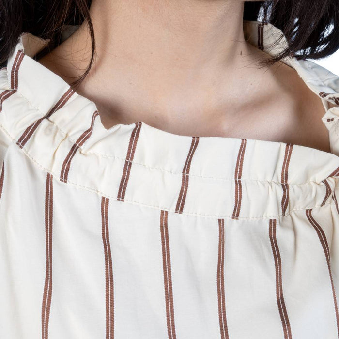 Stripe Taupe Mini Dress WOMEN - Clothing - Dresses Glam