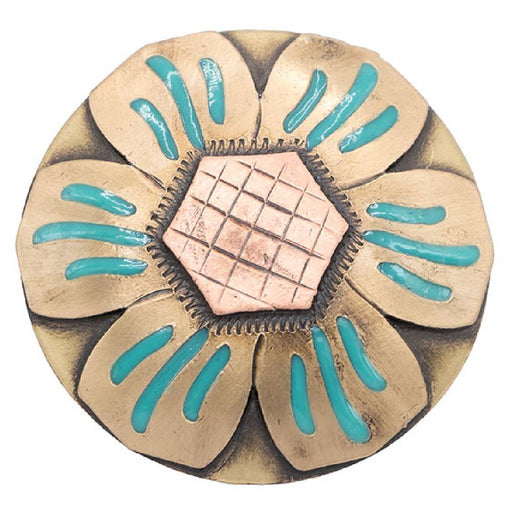 Gold Flower Screw Back Concho Tack - Conchos & Hardware MISC