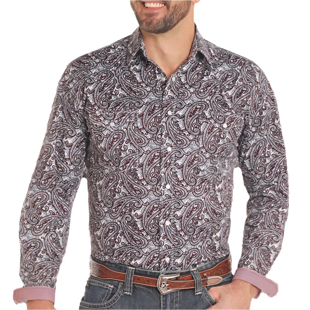 Panhandle Men's Roughstock Paisley Print Shirt MEN - Clothing - Shirts - Long Sleeve Panhandle