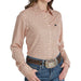 Cinch Women's Arenaflex Geo Peach Button Down Top WOMEN - Clothing - Tops - Long Sleeved Cinch