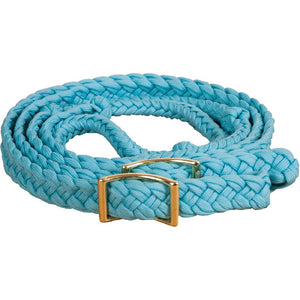 Mustang Braided Barrel Reins Tack - Reins Mustang Turquoise