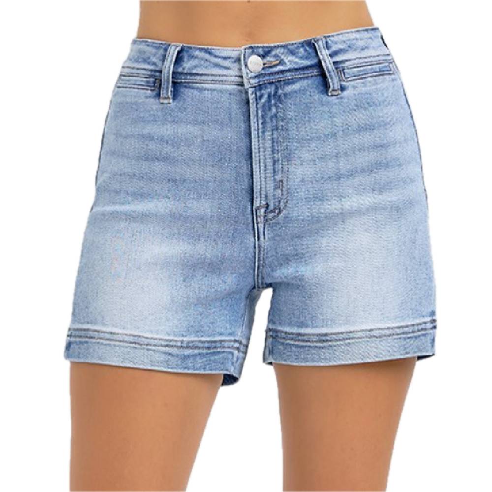 Risen High Rise Front Welt Pocket Shorts Light
