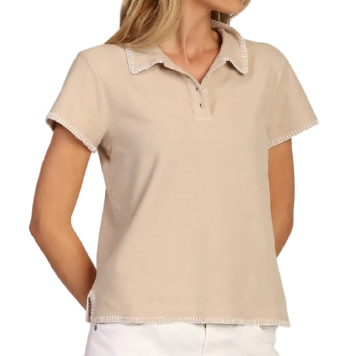 Dylan Sloan Sandstone Polo WOMEN - Clothing - Tops - Short Sleeved Dylan