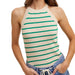 Striped High Neck Sand Tank Top WOMEN - Clothing - Tops - Sleeveless Wishlist