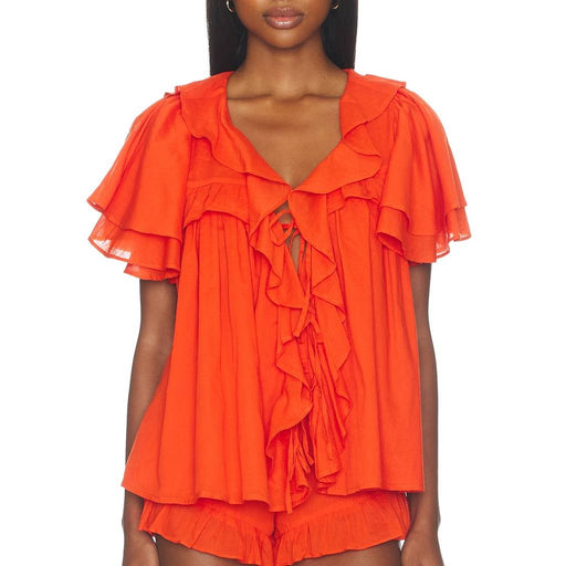 Show Me Your Mumu Rosalie Ruffle Top WOMEN - Clothing - Tops - Short Sleeved Show Me Your Mumu