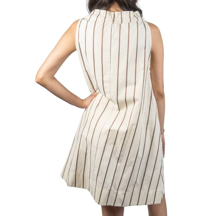 Stripe Taupe Mini Dress WOMEN - Clothing - Dresses Glam
