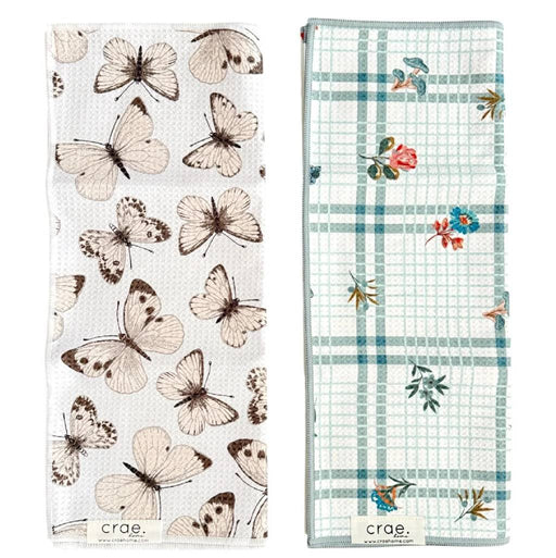 Double Sided Hand Towel Set of 2 - Blue Meadow/Rabble HOME & GIFTS - Tabletop + Kitchen - Kitchen Decor Crae Home