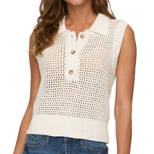 Flag & Anthem Women's Leigh White Knit Sweater Tank WOMEN - Clothing - Tops - Short Sleeved Flag And Anthem