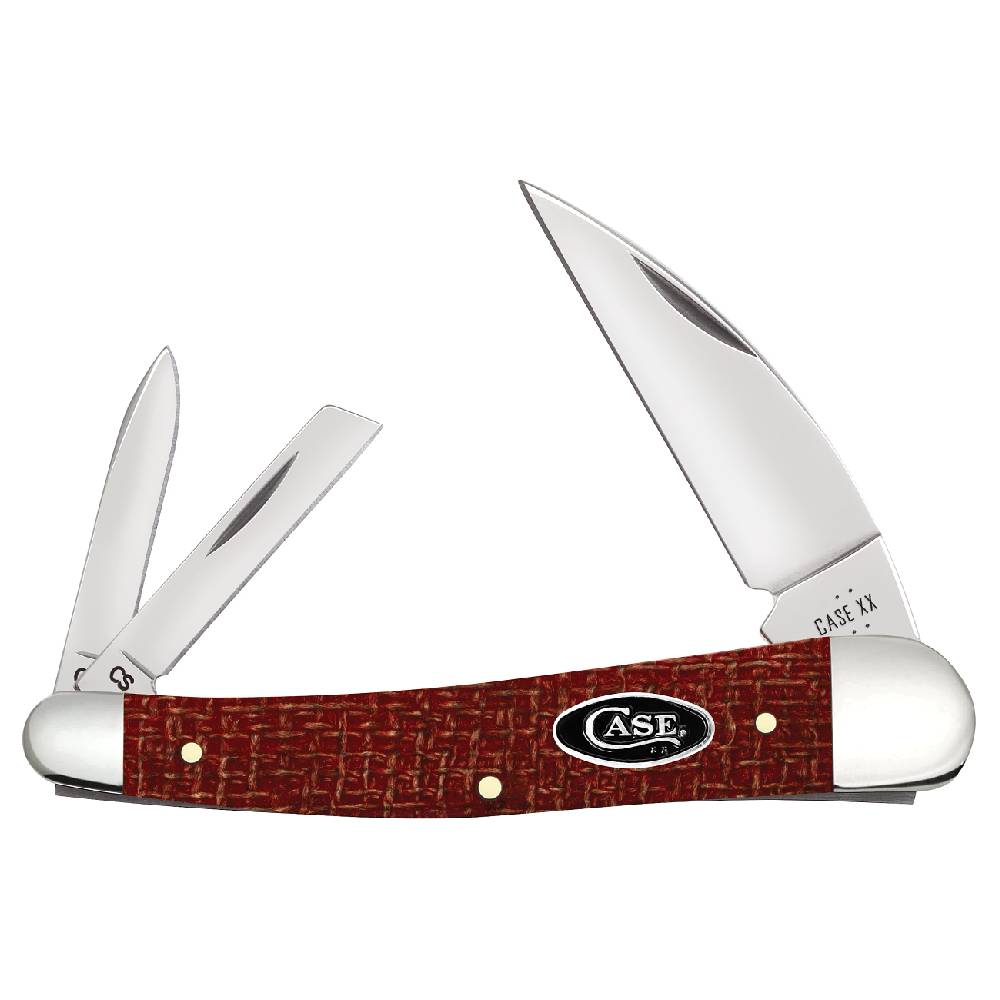 Case Seahorse Whittler - Dark Red Burlap Micarta Knives - Knives W.R. Case