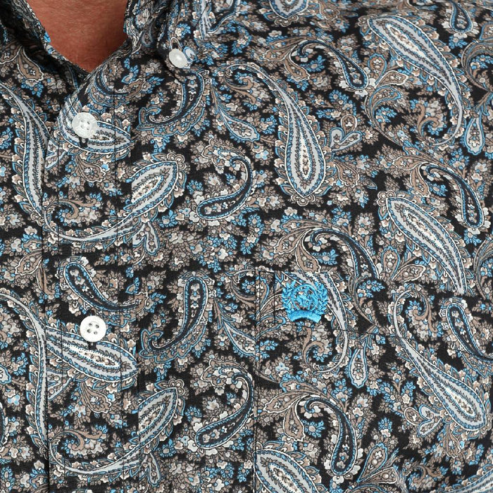 Cinch Men's Paisley Print Button Down Shirt MEN - Clothing - Shirts - Short Sleeve Cinch