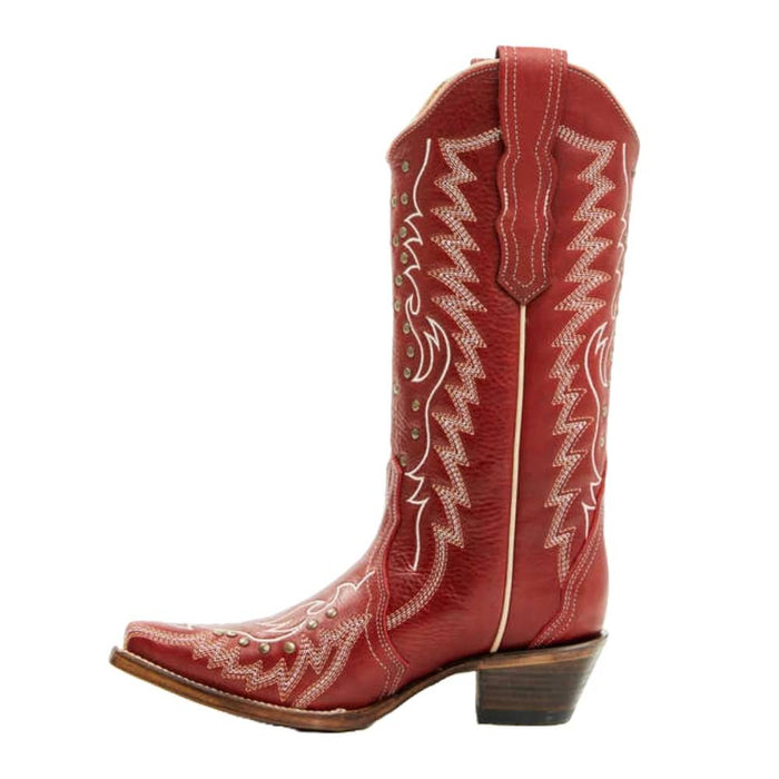 * Circle G Red Embroidery Stud Boot - FINAL SALE WOMEN - Footwear - Boots - Western Boots Corral Boots