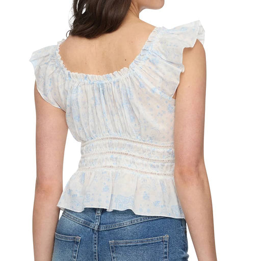 Flag & Anthem Women' Elena Ruched Light Blue Top WOMEN - Clothing - Tops - Sleeveless Flag And Anthem