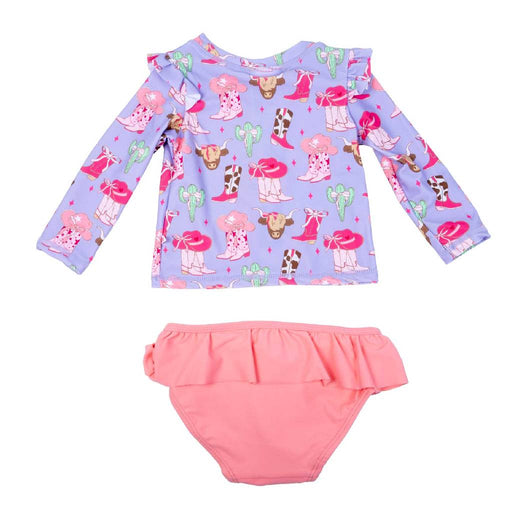 Ruffle Butts Howdy Darlin' Toddler Girl's Rash Guard 2 Piece Swim Suit KIDS - Girls - Clothing - Surf & Swimwear Ruffle Butts/Rugged Butts