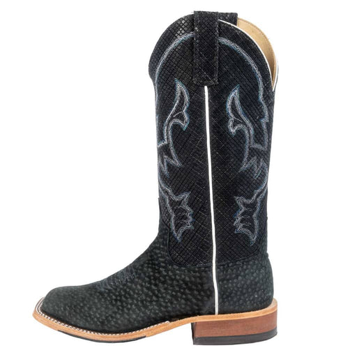 Anderson Bean Men's Square Toe Grey Carpincho Black Chex Western Boot MEN - Footwear - Exotic Western Boots Anderson Bean Boot Co.
