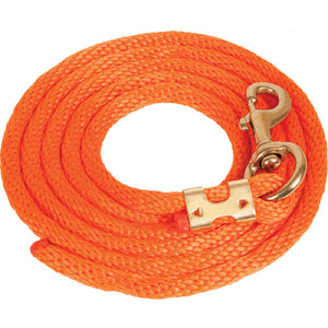 Poly Lead Rope with Bolt Snap Tack - Lead Ropes Teskey's Orange  