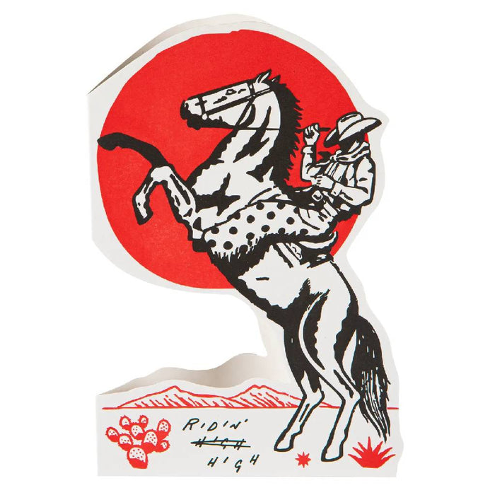 "Ridin High" Cowboy Greeting Card HOME & GIFTS - Gifts Archivist Gallery