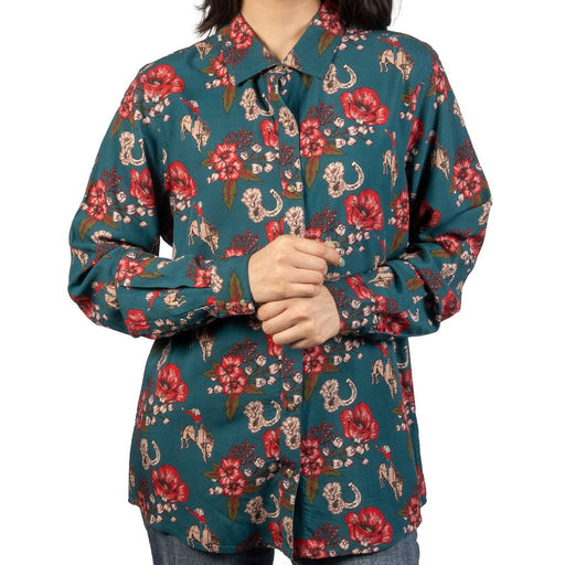 Panhandle Slim Women's Floral Print Pearl Snap Western Shirt WOMEN - Clothing - Tops - Long Sleeved Panhandle